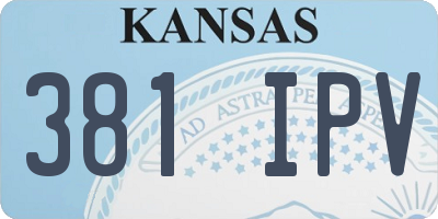 KS license plate 381IPV