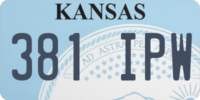 KS license plate 381IPW