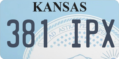 KS license plate 381IPX