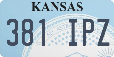 KS license plate 381IPZ