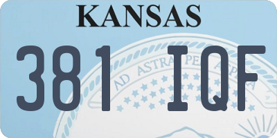 KS license plate 381IQF