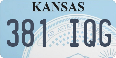 KS license plate 381IQG