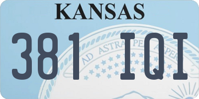 KS license plate 381IQI