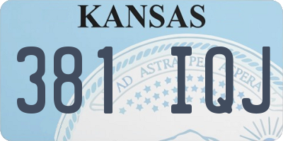 KS license plate 381IQJ