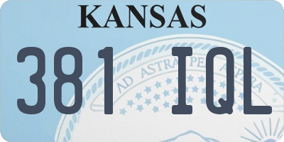 KS license plate 381IQL