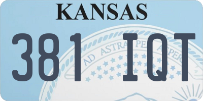 KS license plate 381IQT