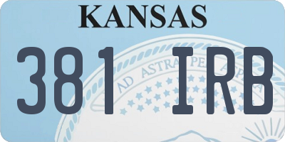 KS license plate 381IRB