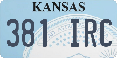 KS license plate 381IRC
