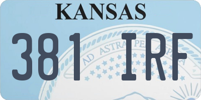 KS license plate 381IRF
