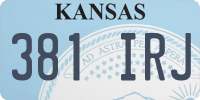 KS license plate 381IRJ