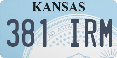 KS license plate 381IRM