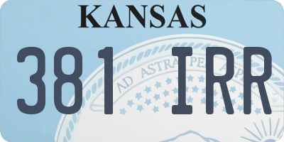 KS license plate 381IRR
