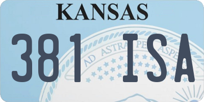 KS license plate 381ISA