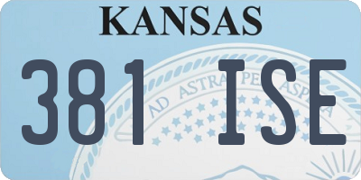 KS license plate 381ISE