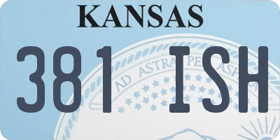 KS license plate 381ISH