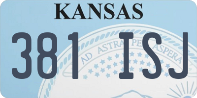 KS license plate 381ISJ
