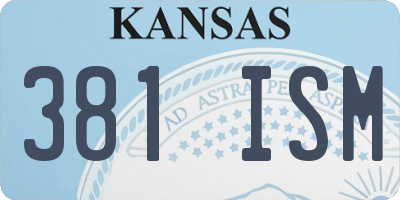 KS license plate 381ISM