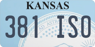 KS license plate 381ISO