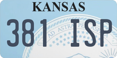 KS license plate 381ISP