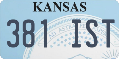 KS license plate 381IST