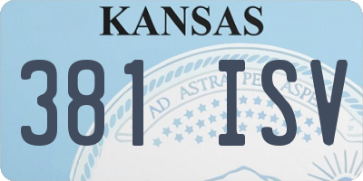 KS license plate 381ISV