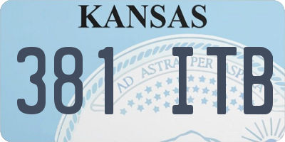 KS license plate 381ITB