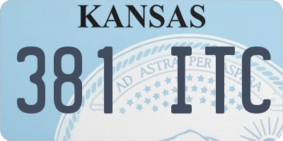 KS license plate 381ITC