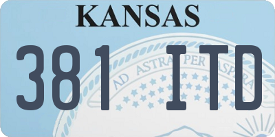 KS license plate 381ITD