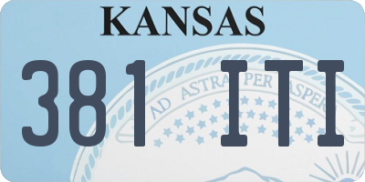 KS license plate 381ITI
