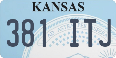 KS license plate 381ITJ