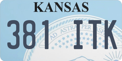 KS license plate 381ITK