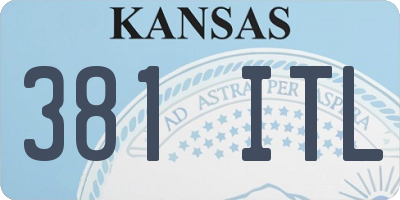 KS license plate 381ITL