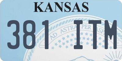 KS license plate 381ITM