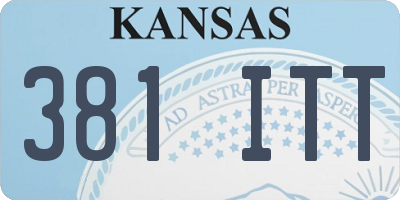 KS license plate 381ITT
