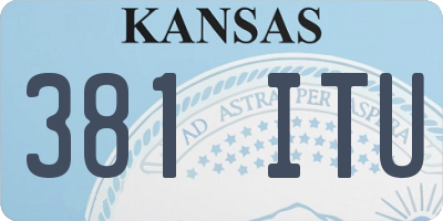 KS license plate 381ITU