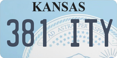 KS license plate 381ITY