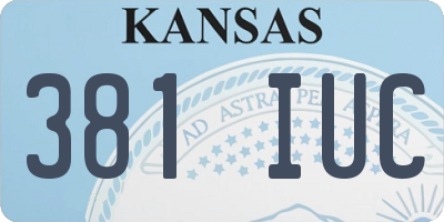 KS license plate 381IUC