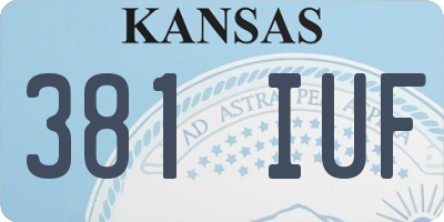 KS license plate 381IUF
