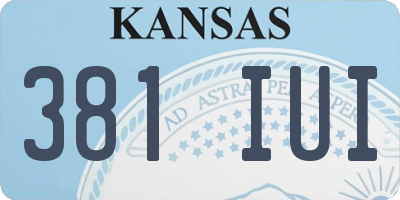 KS license plate 381IUI