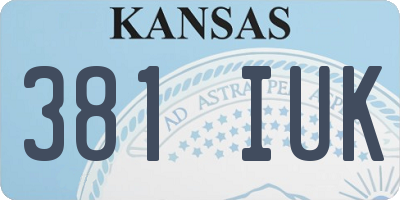 KS license plate 381IUK