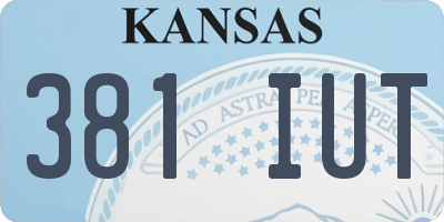 KS license plate 381IUT