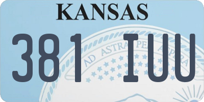 KS license plate 381IUU