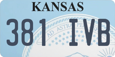 KS license plate 381IVB