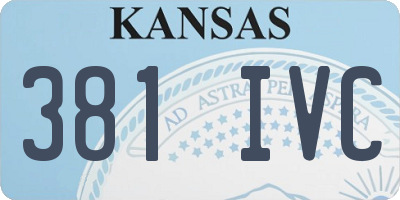 KS license plate 381IVC