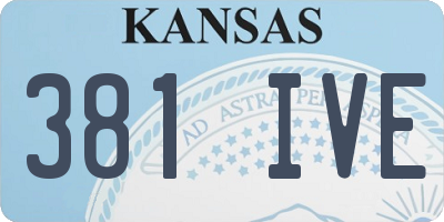 KS license plate 381IVE