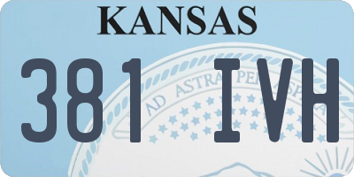 KS license plate 381IVH