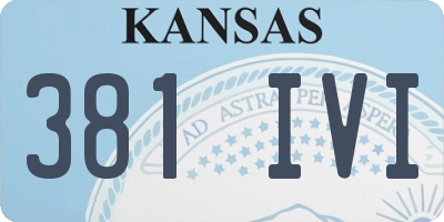 KS license plate 381IVI