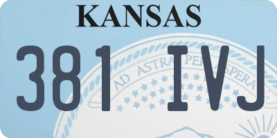 KS license plate 381IVJ