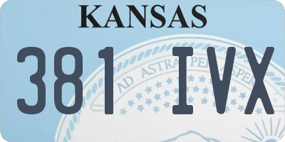 KS license plate 381IVX