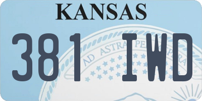 KS license plate 381IWD